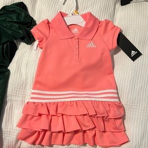 Adidas Kids Baby Girl Dress 12m NWT ruffles